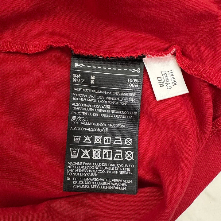 【Y-3】ワイスリー ロゴプリント半袖Tシャツ 赤 レッドXL 古着 メンズ