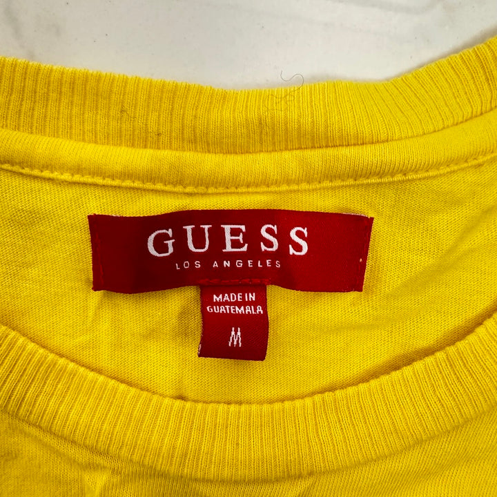 【GUESS】ロゴ刺繍ツートンカラー半袖 Tシャツ ブランド古着 M メンズ